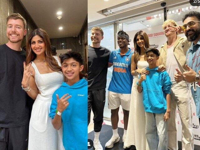 Shilpa Shetty Hosts YouTube Sensations MrBeast and Logan Paul in Mumbai