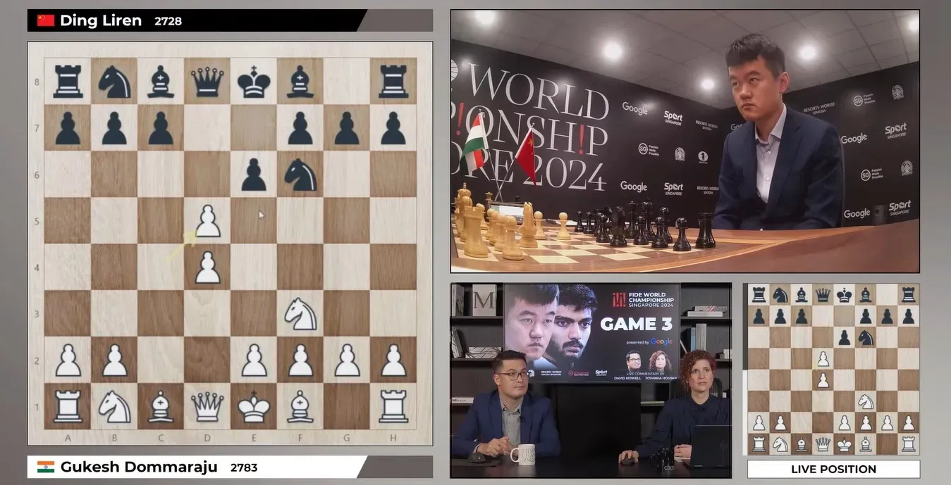 Ding Liren in Trouble as World Chess Championship against Gukesh Gets Intense