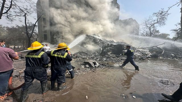 Air India Flight Crashes in Ahmedabad, at Least 100 Feared Dead
