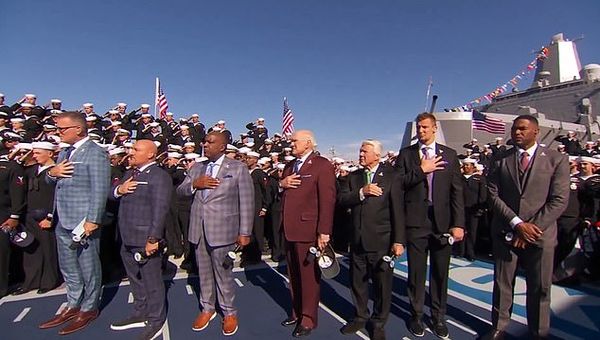 'Michael Strahan Loses Cool After Being Asked About National Anthem Faux-Pas'