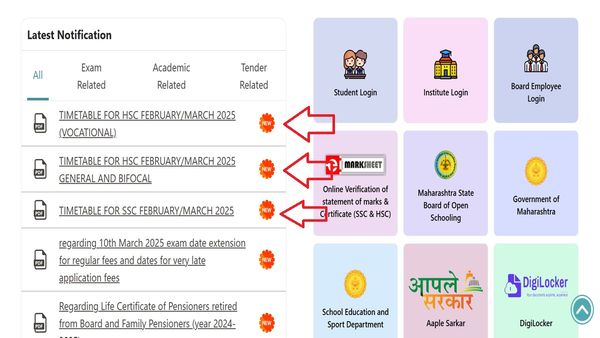 Maharashtra SSC and HSC Time Table 2025 Released: Check Timetable Online