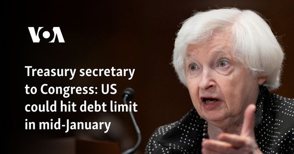 US Treasury Warns of Debt Ceiling Risks as January Deadline Looms