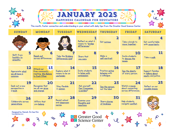 Happiness Calendar for Educators Released: Unlocking Kindness and Understanding in Schools