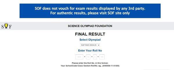 SOF NSO Result 2025 Announced: See Your Score Here!