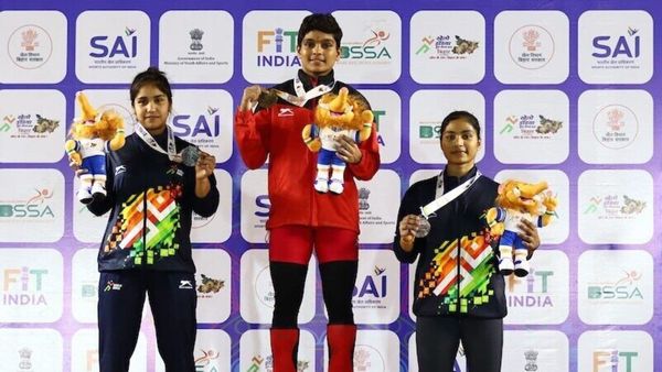 MAHARASHTRA LIFTING QUEEN ASMITA DATHATRAY DHONE SHATTERS YOUTH NATIONAL RECORDS TO WIN GOLD AT KIYG